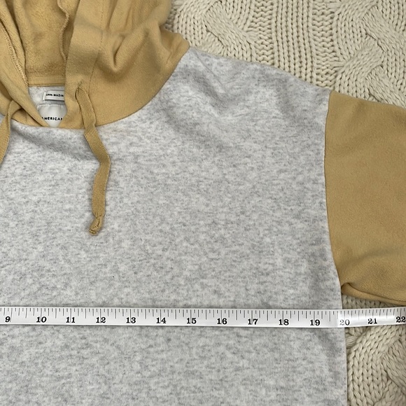 🌼2 for $20🌼 American Eagle Ahh-Mazingly Soft Yellow & Grey Colourblock Hoodie - Picture 4 of 10